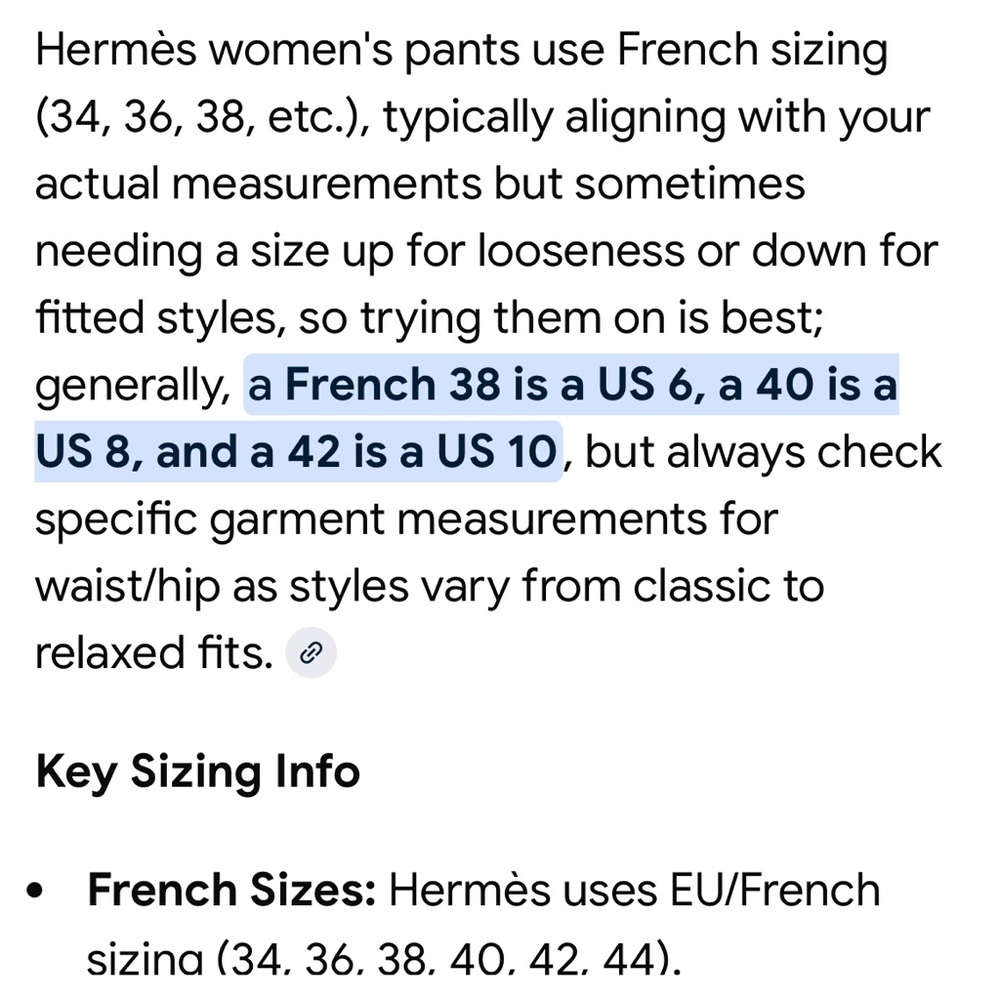 Hermes Paris EU 40 Women’s Employee Uniform Pants Navy Blue High Waist Crop US 8 - Picture 10 of 10
